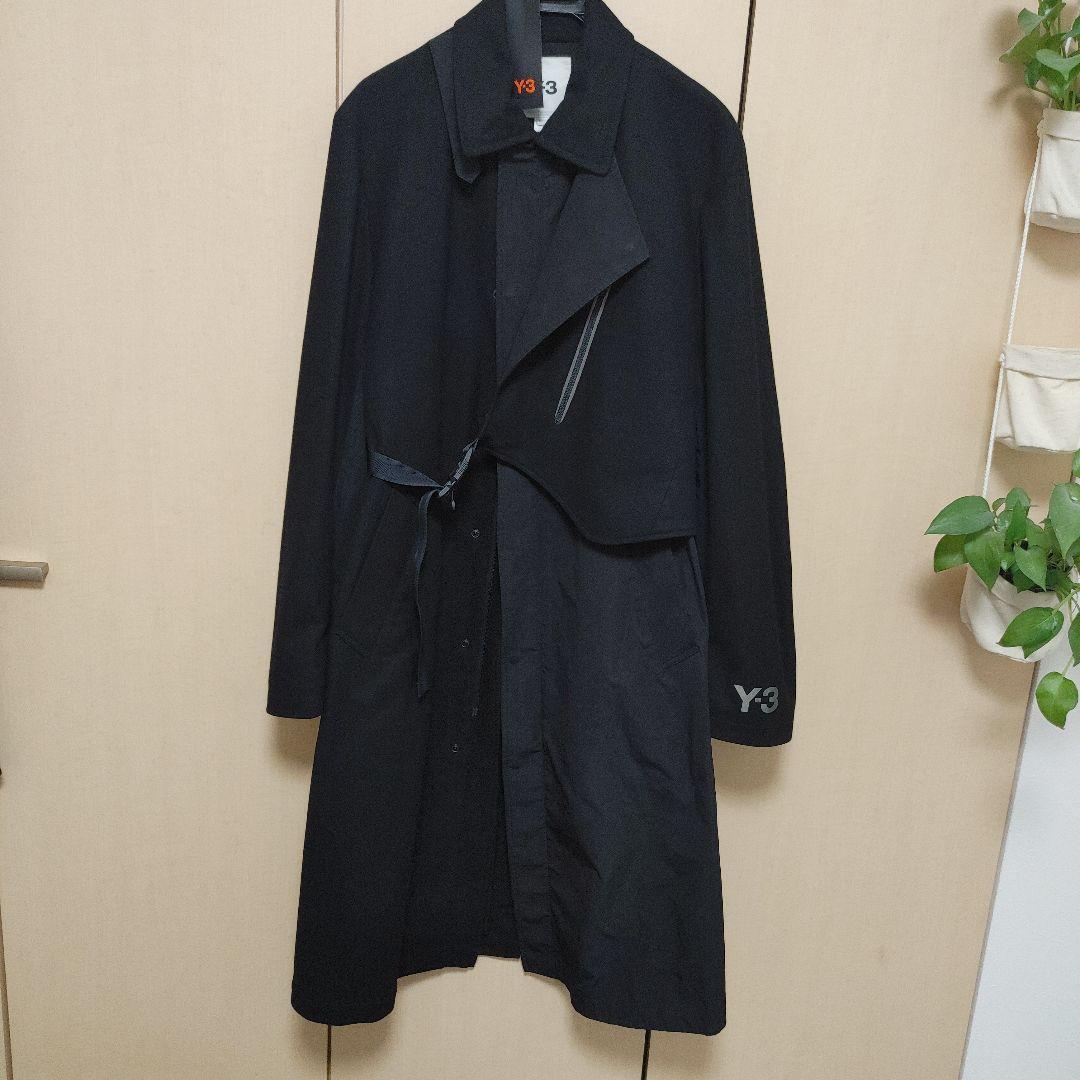 美品ヨウジヤマモトY-3ワイスリーM CH1 WOOL FLANNEL COAT