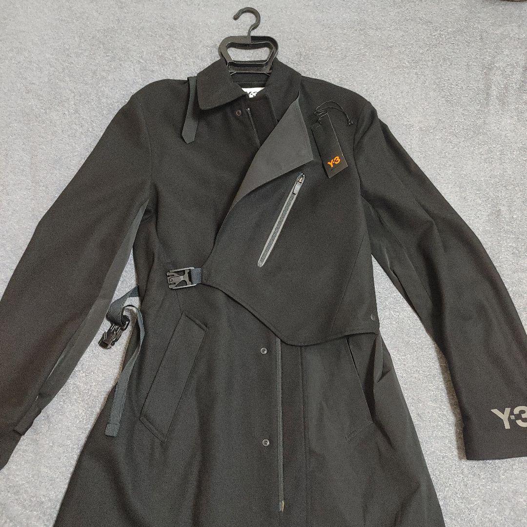 美品ヨウジヤマモトY-3ワイスリーM CH1 WOOL FLANNEL COAT