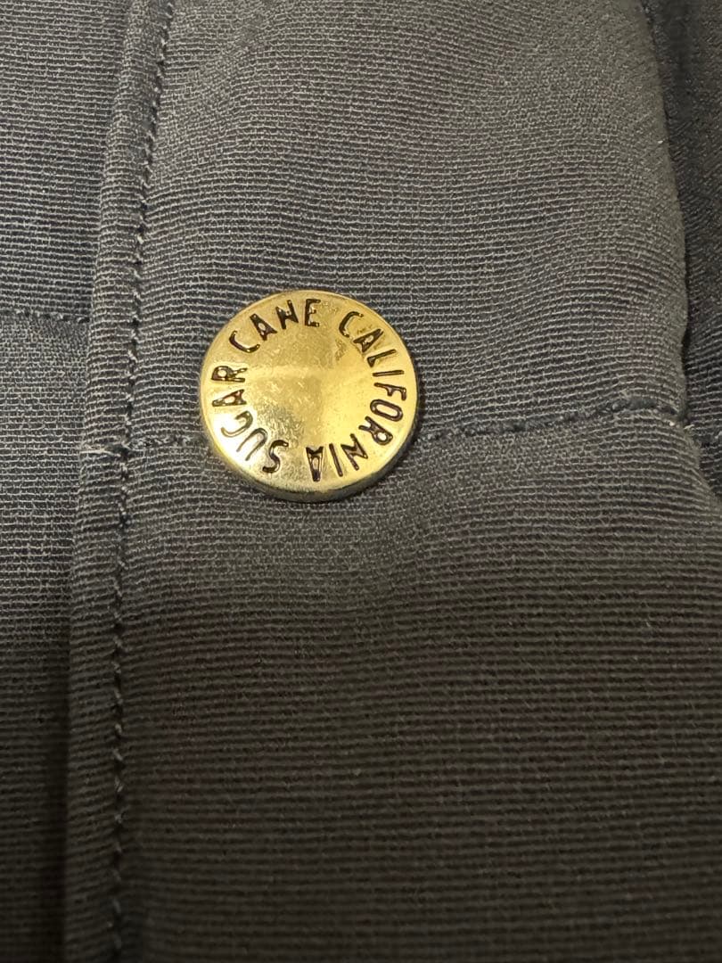 シュガーケーンSugar Cane レザー ダウンベスト M ネイビー・ブラウン