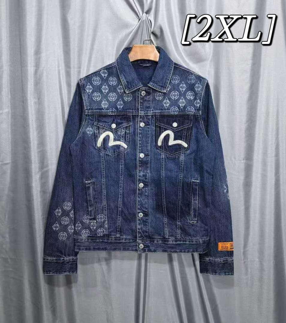 エヴィスEVISU Gジャン デニムジャケットXXLサイズ　刺繍入り