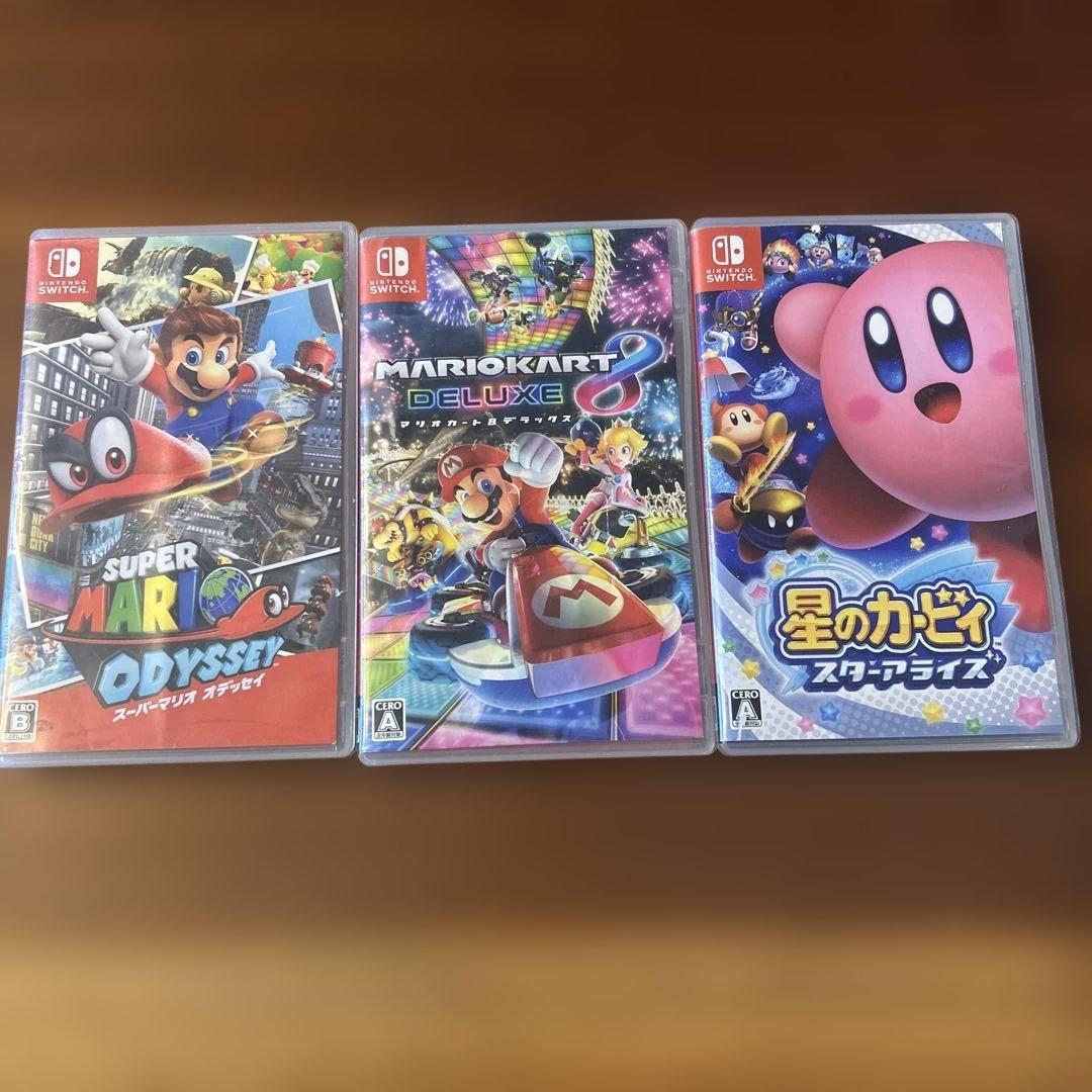 スーパーマリオ オデッセイ・マリオカート8 デラックス・星のカービィ 3セット