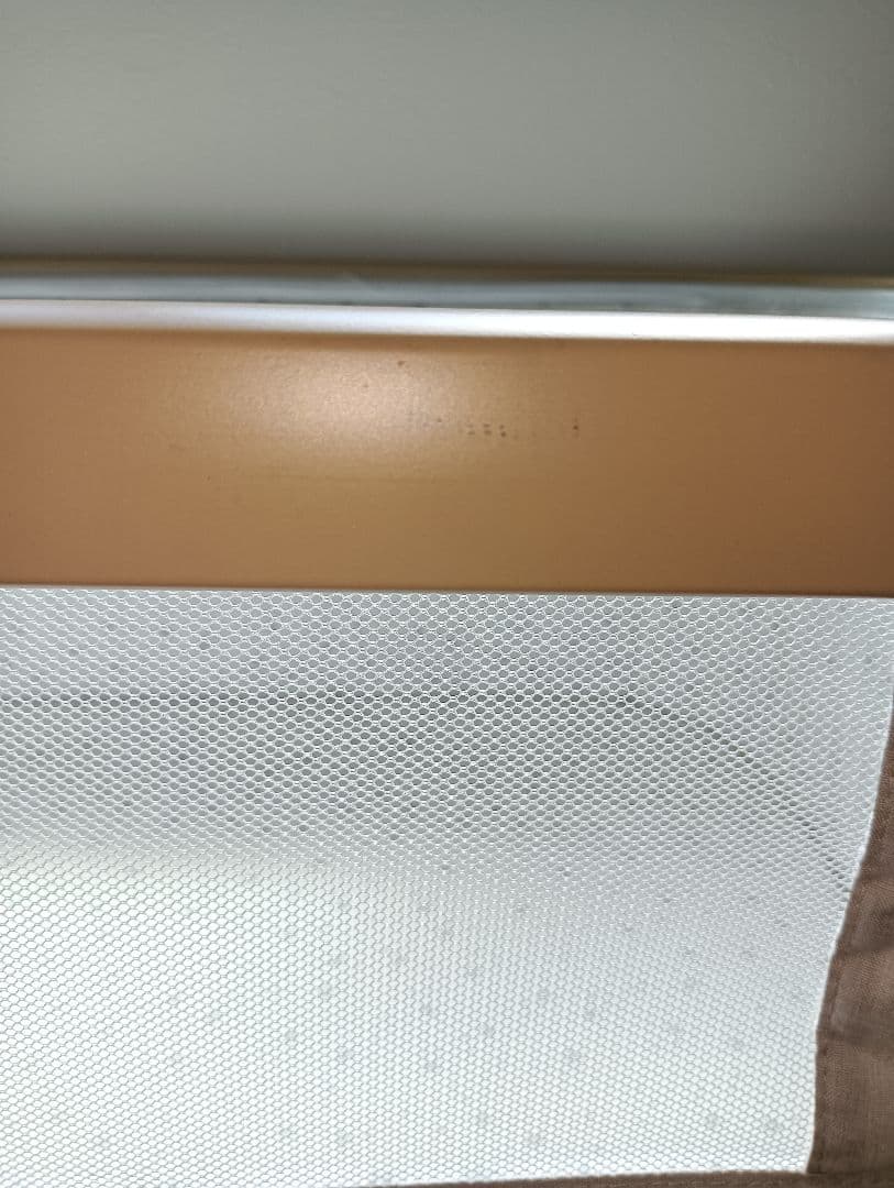 HZDMJ ベビーベッド ベージュ 説明書・蚊帳付き