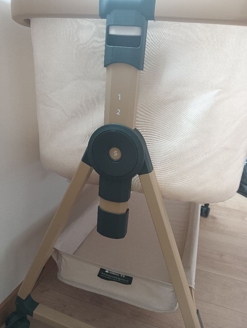 HZDMJ ベビーベッド ベージュ 説明書・蚊帳付き