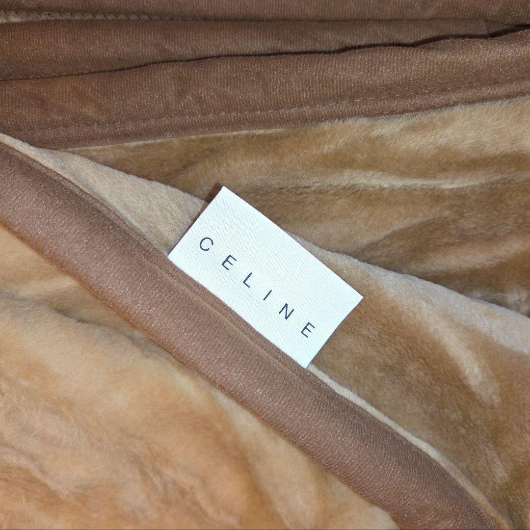 未使用！CELINEセリーヌ マカダム柄 アクリルニューマイヤー毛布 シングル