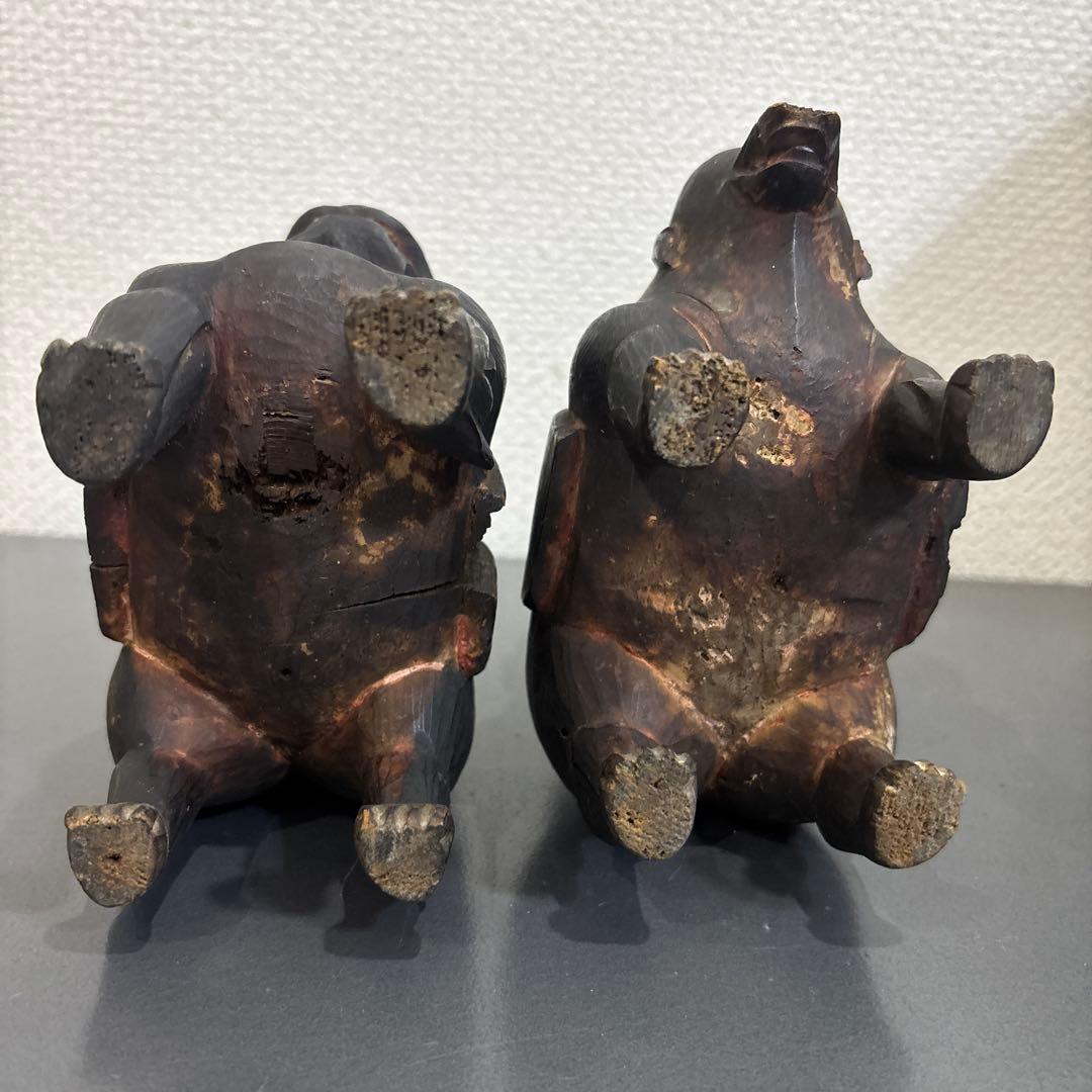 木彫　普賢菩薩　文殊菩薩　江戸時代