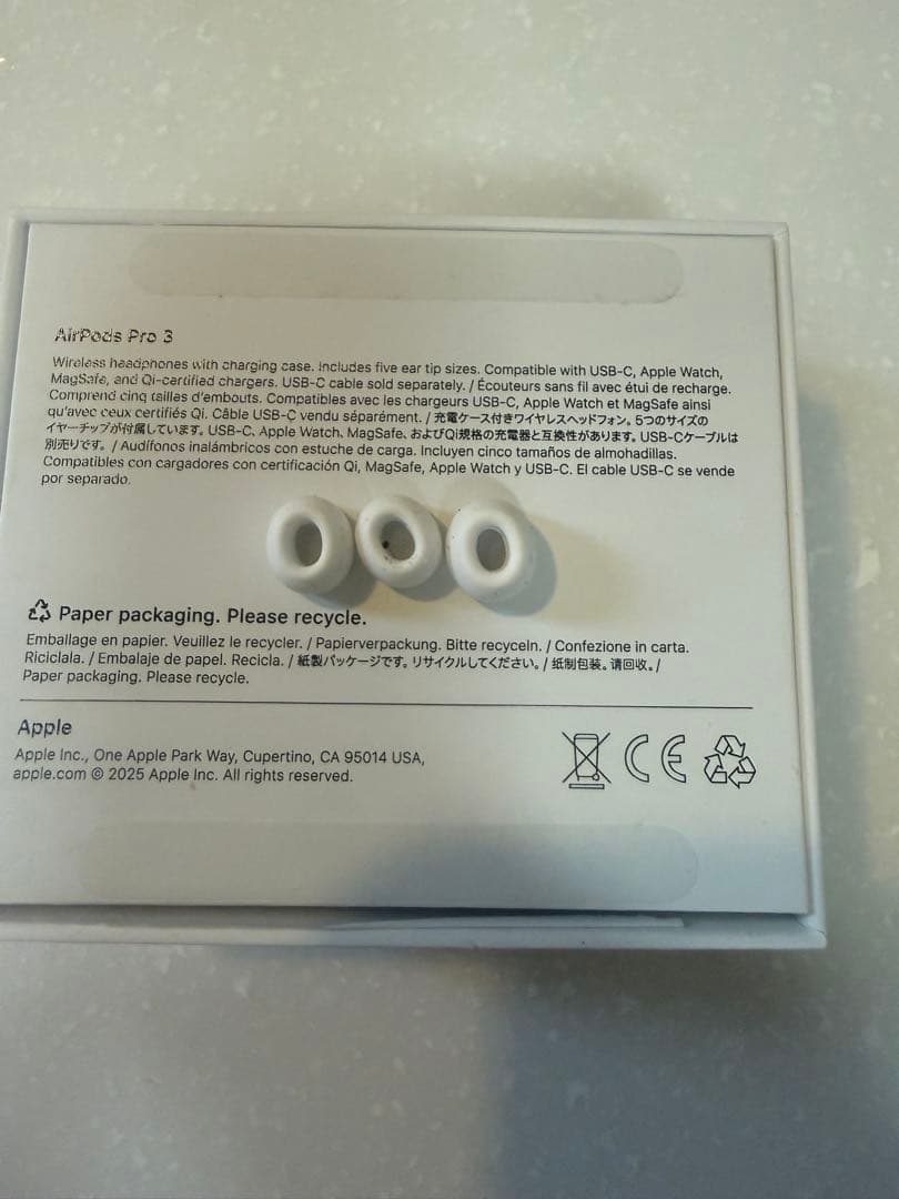 Apple AirPods Pro 3 左 純正　2025年12月29日購入