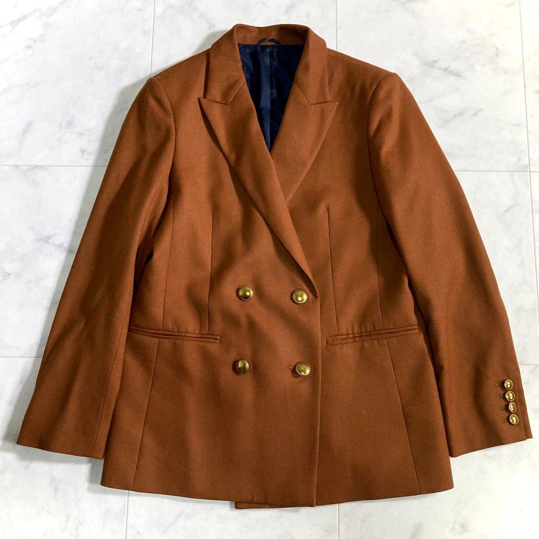 美品 アナイ 20AW ウールサキソニーダブルジャケット ブラウン 38