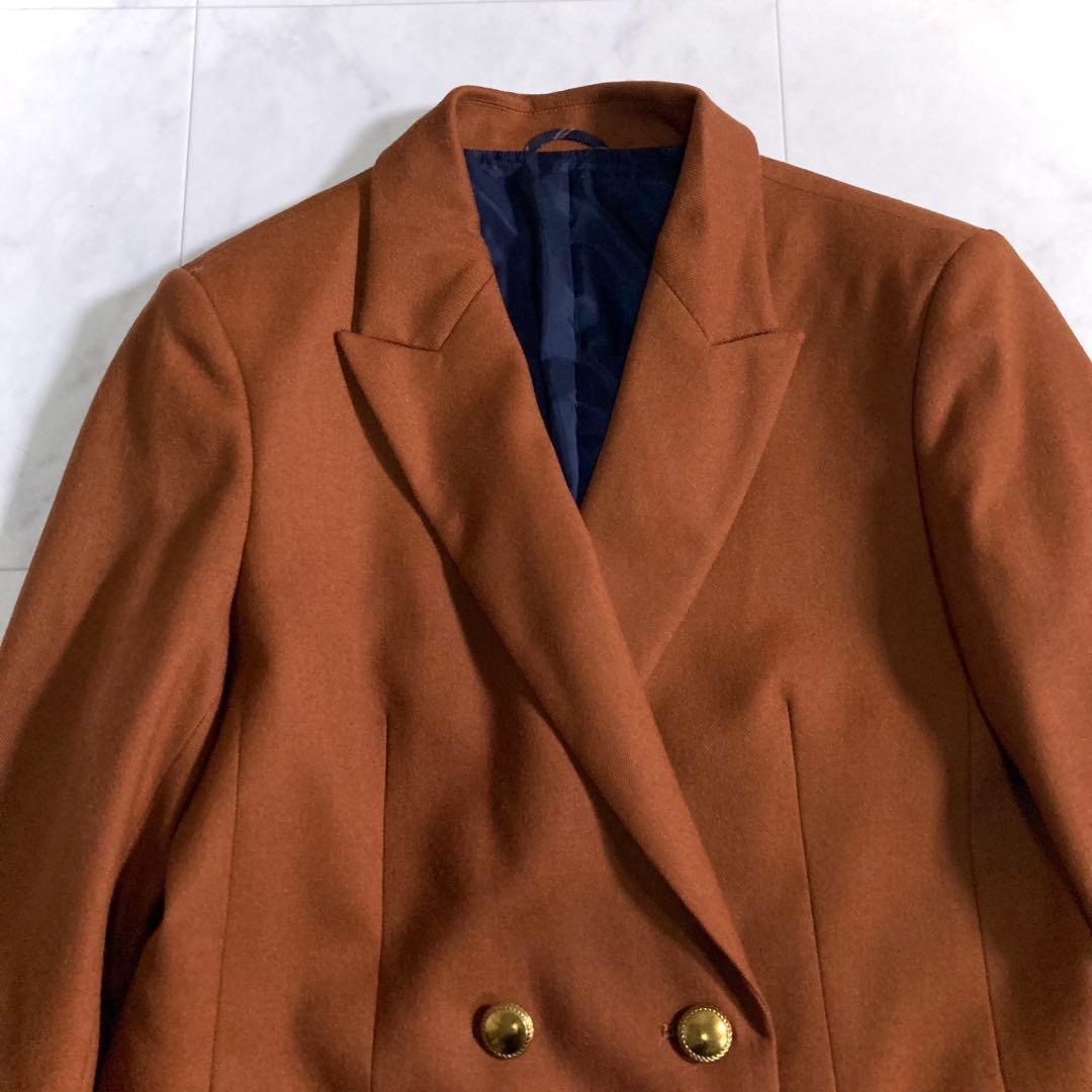 美品 アナイ 20AW ウールサキソニーダブルジャケット ブラウン 38