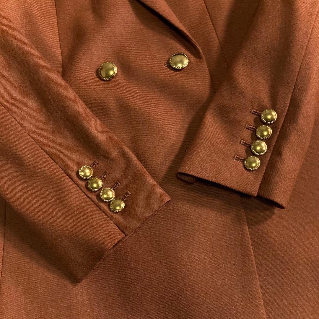 美品 アナイ 20AW ウールサキソニーダブルジャケット ブラウン 38