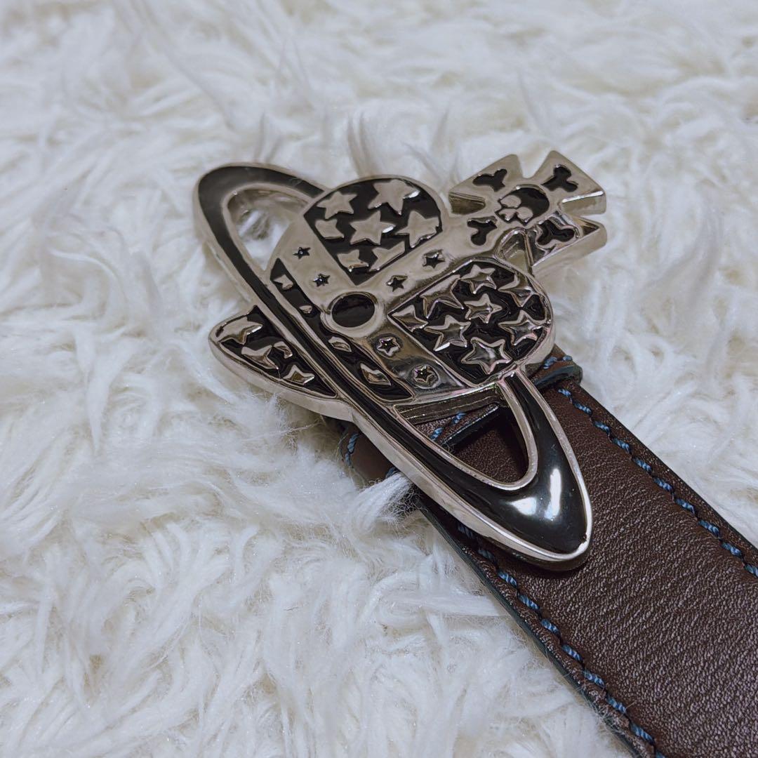 未使用級 ヴィヴィアンウエストウッド オーブ ハートモチーフ レザーベルト