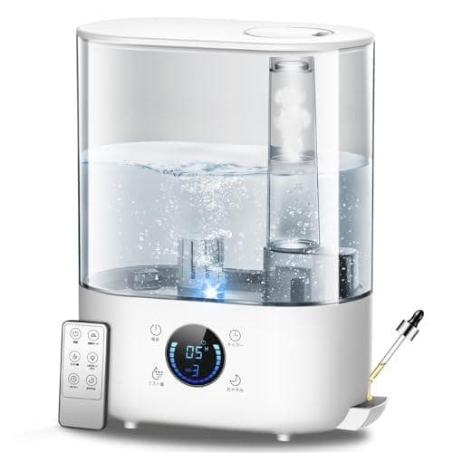 加湿器 大容量 5L ハイブリッド式「超音波式 & 加熱式」多重除菌 _corg