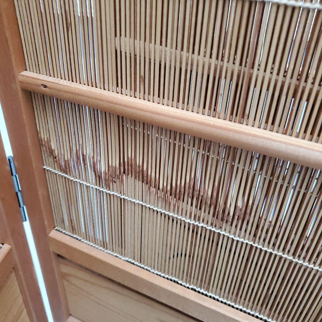 衝立 間仕切り パーテーション 4連 透かし彫り 昭和レトロ アンティーク