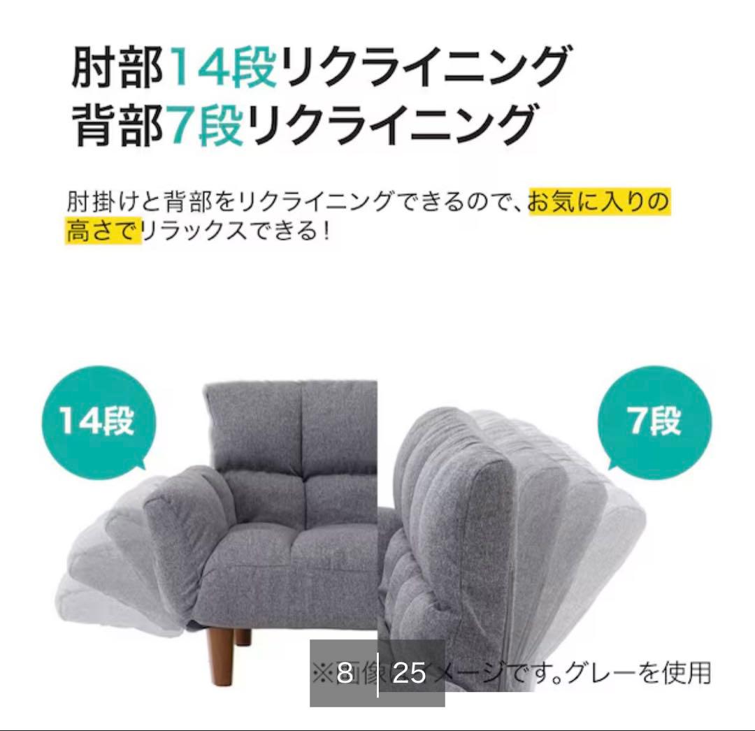 コンパクトソファ (ニトリ)グレー