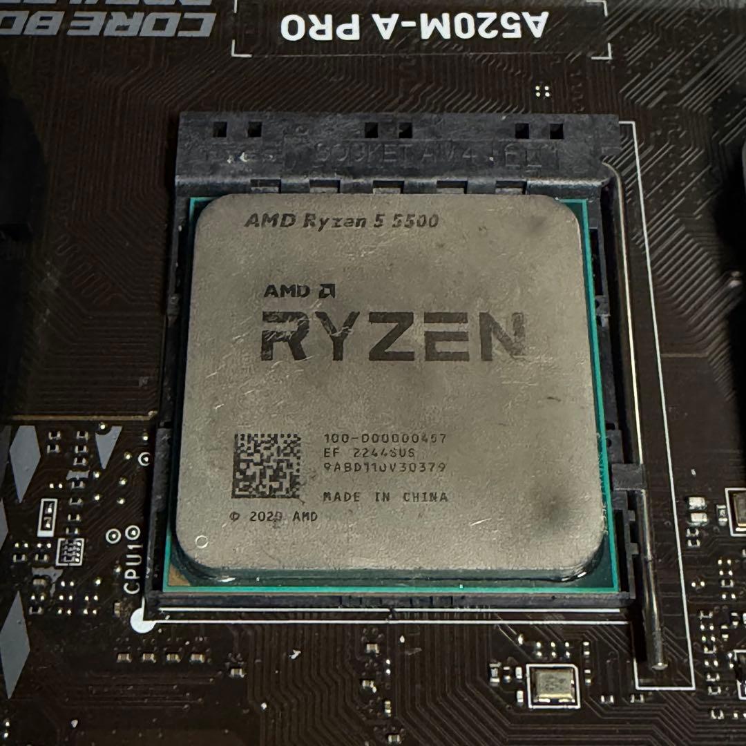 Ryzen5 5500 + MSI A520M-A PRO 動作確認済