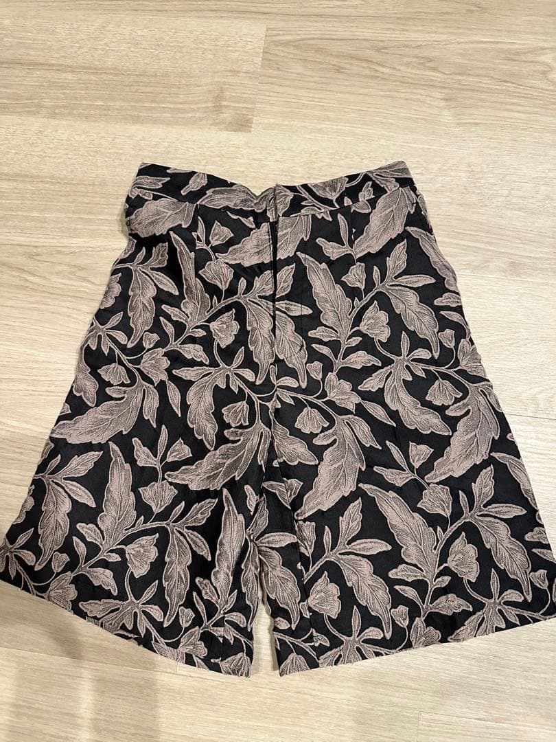 パンツ louren flower jacquard half pants