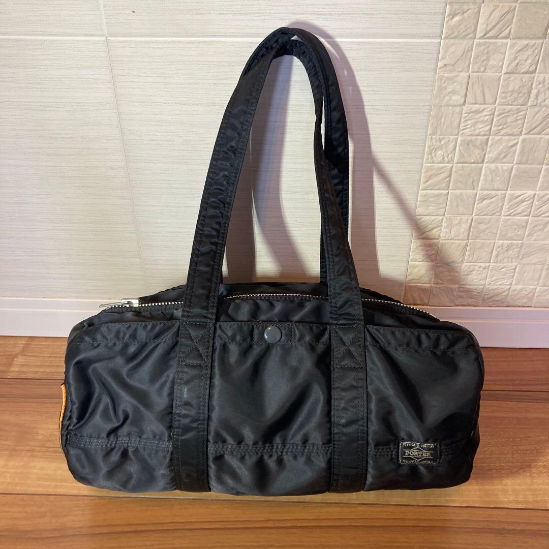 ポーター タンカー ドラムバッグ ミニボストンバッグ 黒 ナイロン