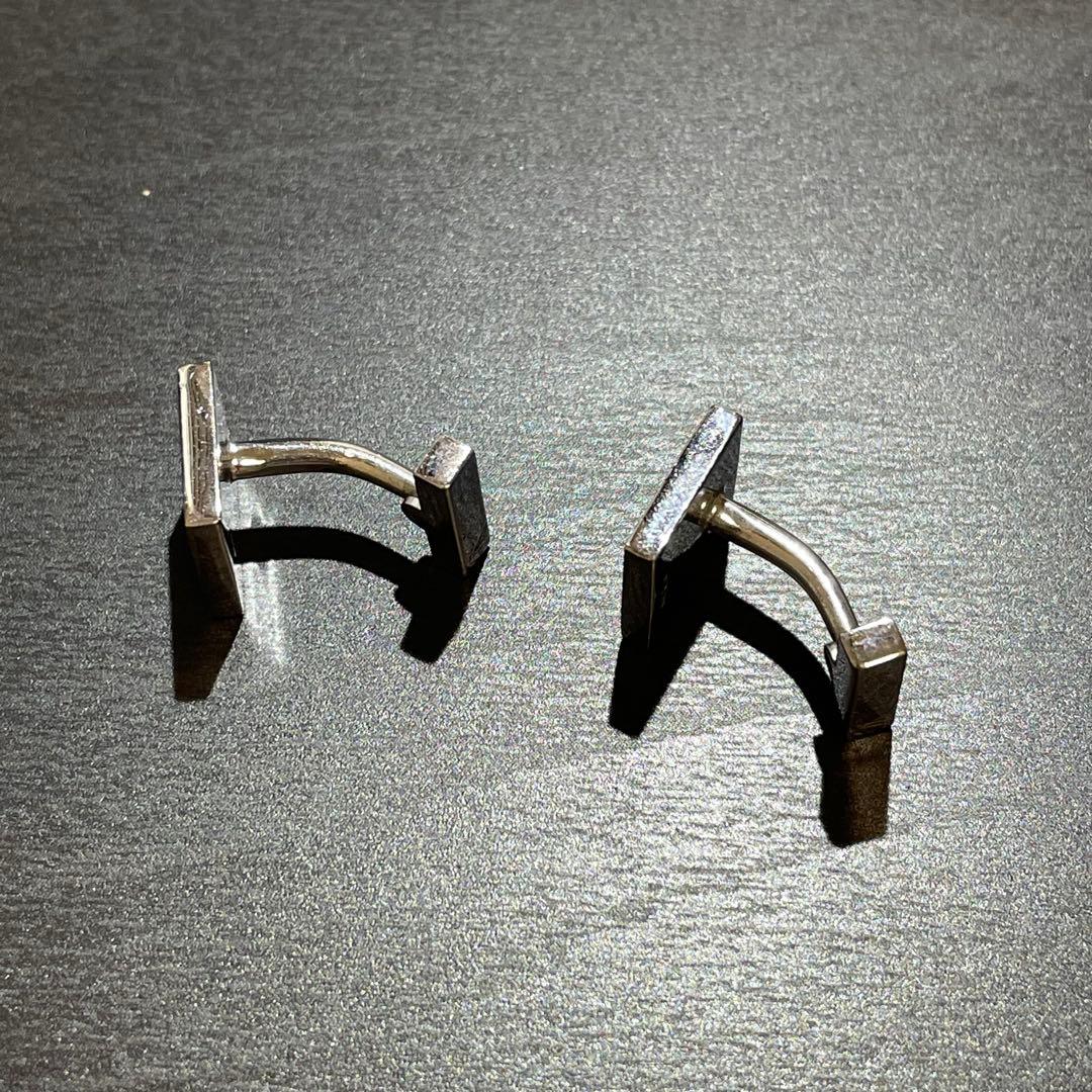 ルイ ヴィトン カフス ダミエ柄 シルバーxブルー系 シルバー925