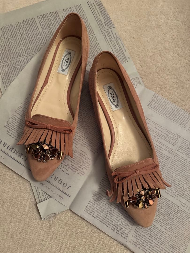 TOD'S フラットシューズ ピンク 37.5