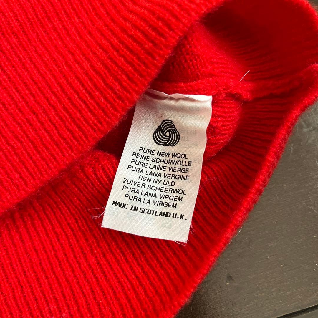 Burberrys 赤 ラムズウール ニットセーター 42