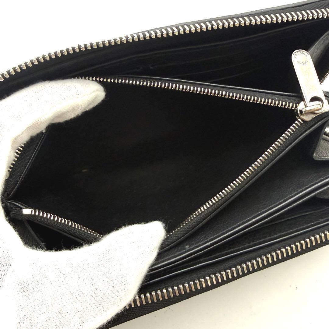 ルイヴィトン モノグラム マヒナ ジッピーウォレット ノワール 黒 長財布
