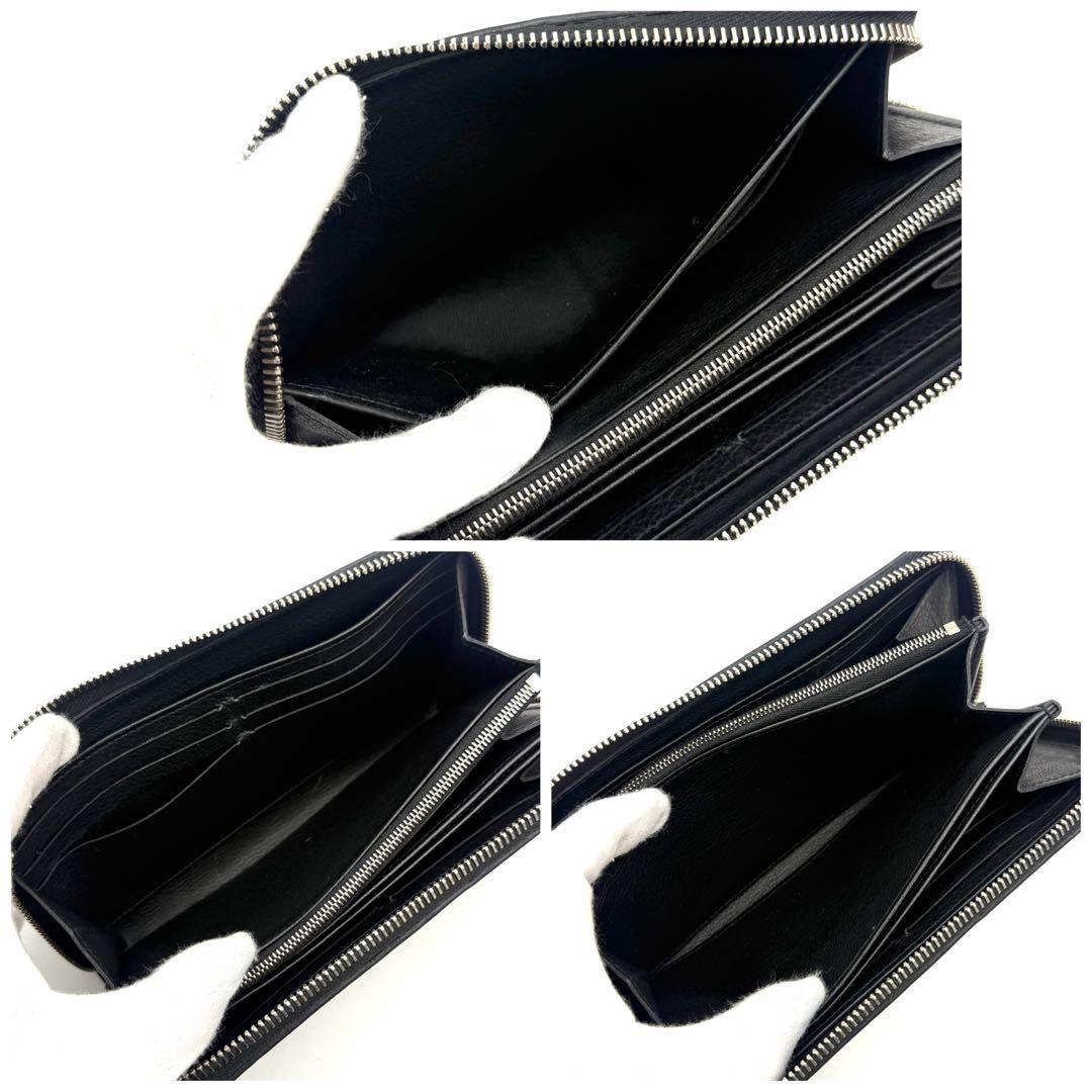 ルイヴィトン モノグラム マヒナ ジッピーウォレット ノワール 黒 長財布