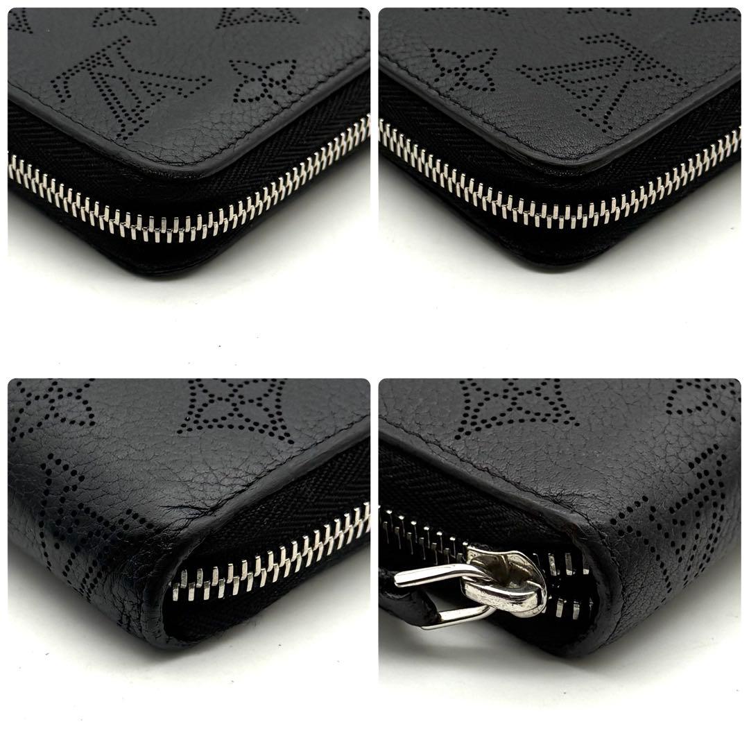 ルイヴィトン モノグラム マヒナ ジッピーウォレット ノワール 黒 長財布