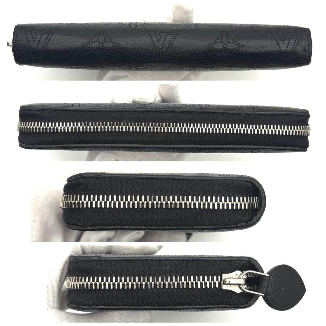 ルイヴィトン モノグラム マヒナ ジッピーウォレット ノワール 黒 長財布