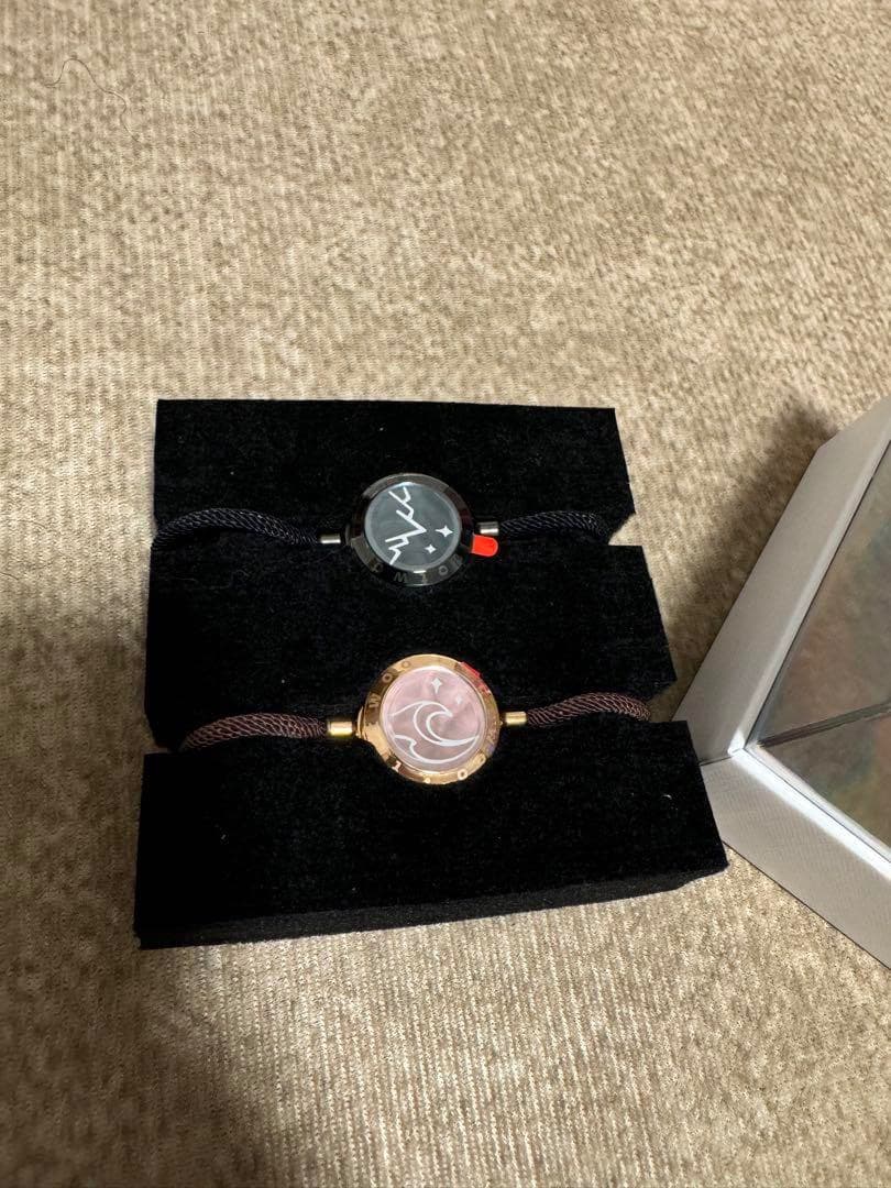 Totwoo バングル 2本セット 黒/ピンク