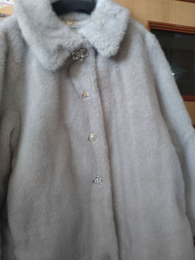 新品【LILY BROWN×MARY QUANT】ビジュー釦ファーコート