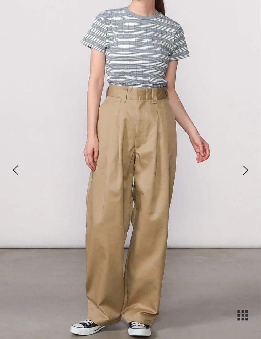 【美品】シンゾーン トムボーイパンツ ベージュ 36 タックパンツ