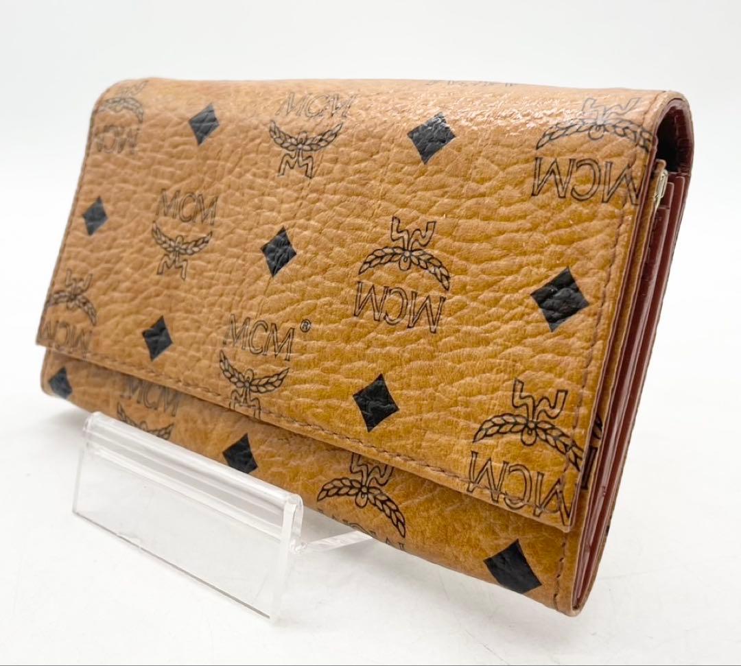 T1642 未使用☆ MCM 長財布 レザー ブラウン
