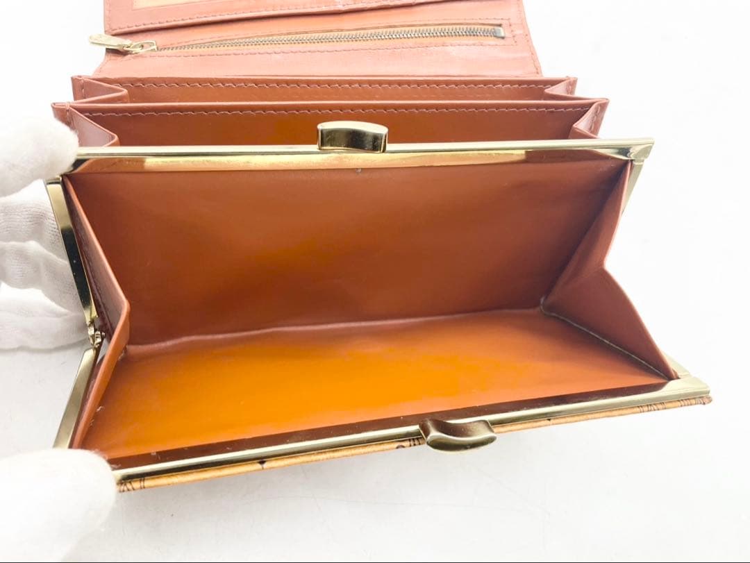 T1642 未使用☆ MCM 長財布 レザー ブラウン