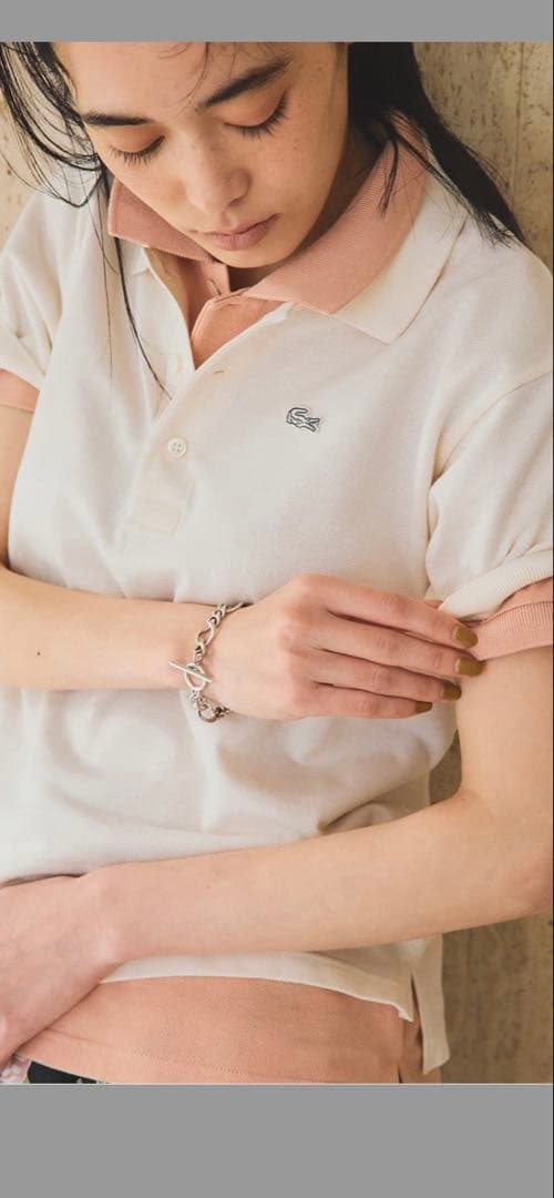 IENA LACOSTE 別注 ポロシャツ　ナチュラル　36