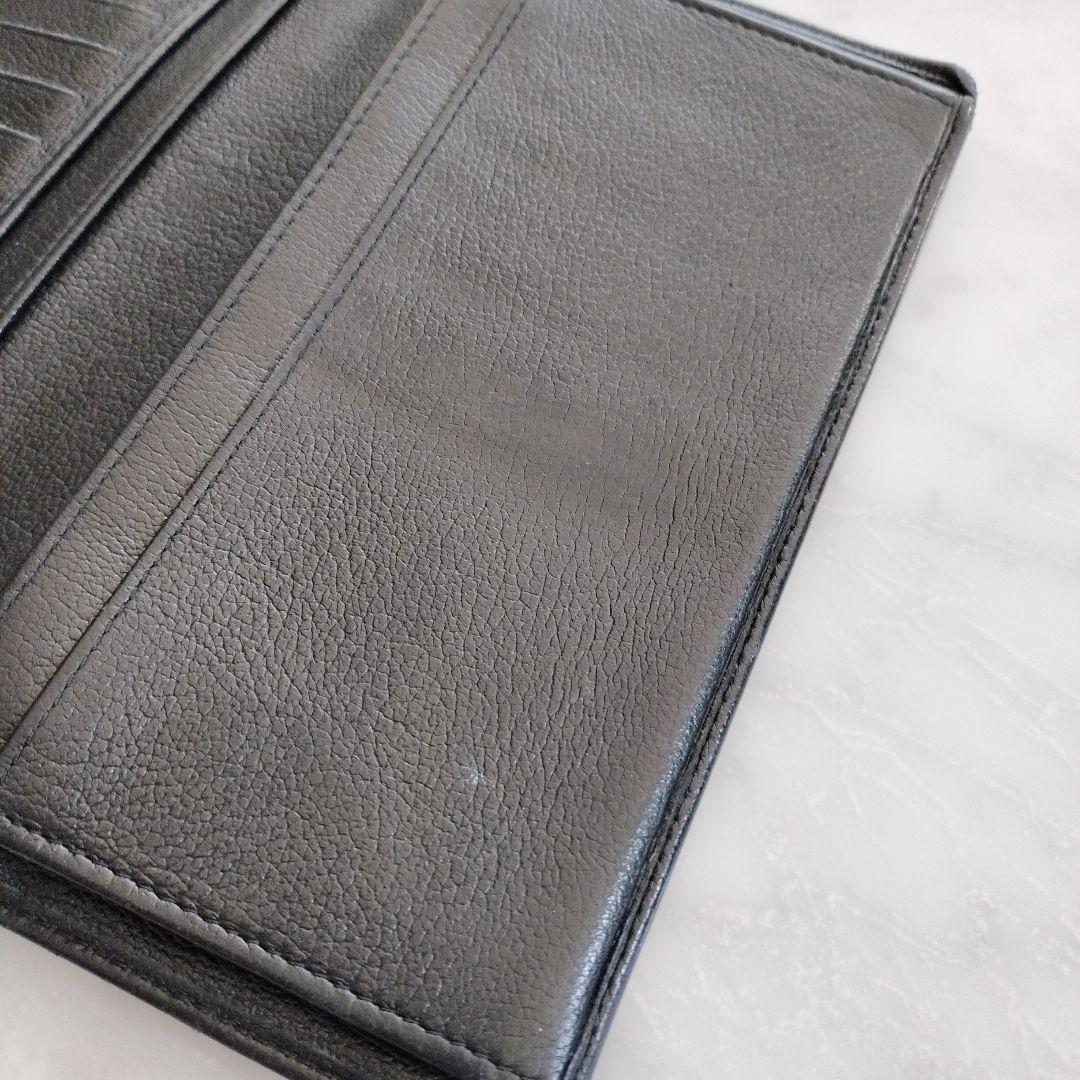 CHANEL カメリア型押し ココマーク 長財布 ブラック