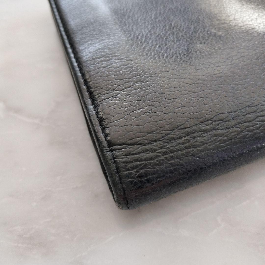 CHANEL カメリア型押し ココマーク 長財布 ブラック