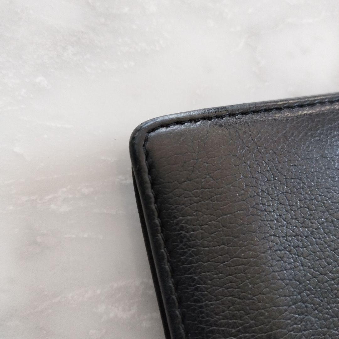 CHANEL カメリア型押し ココマーク 長財布 ブラック