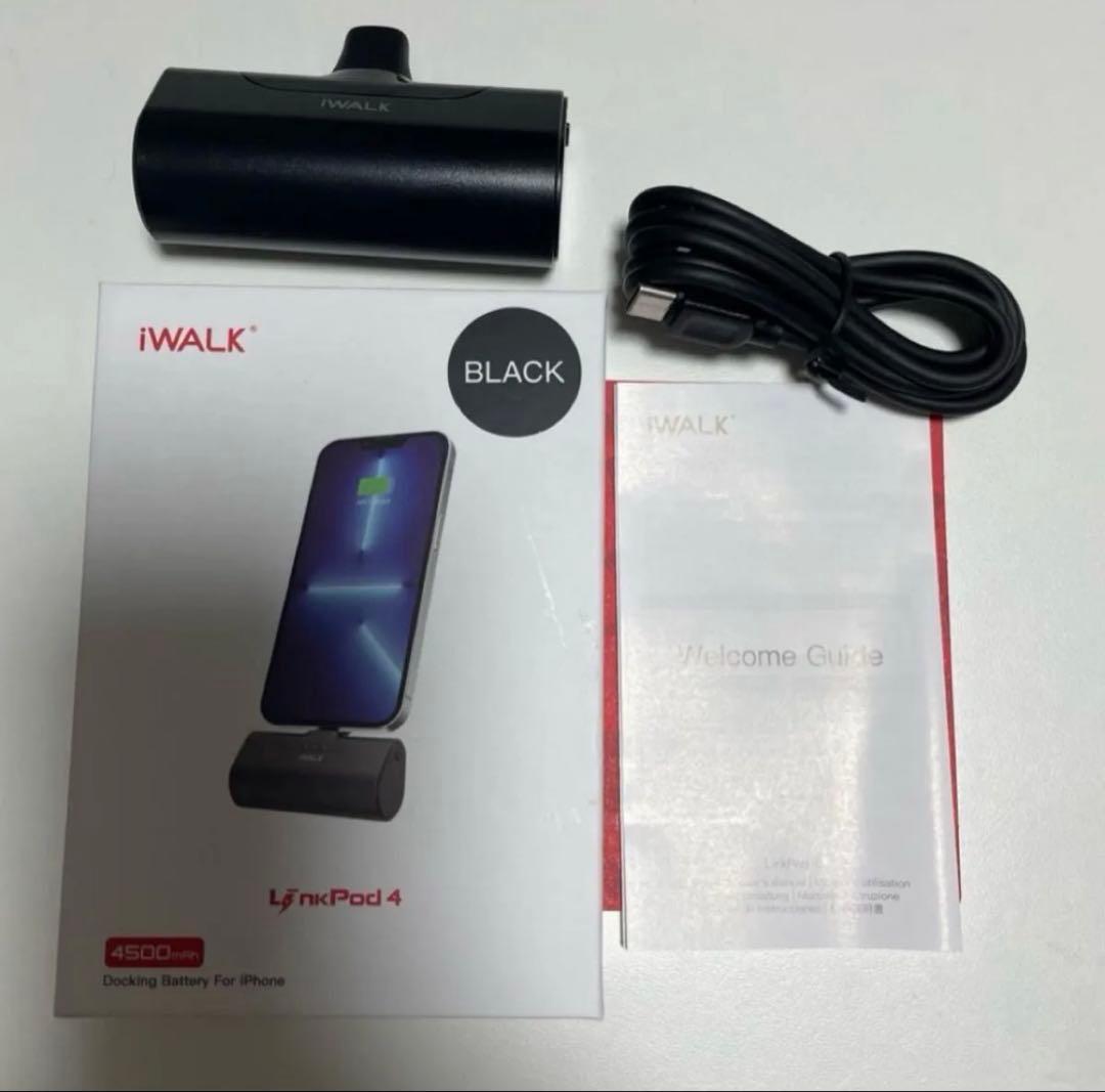 iPhone12 ホワイト 64GB iWALK LinkPod-4 ブラック