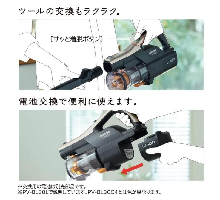 【新品】日立掃除機コードレス 軽量 2025年製PV-BL30C4(W) 保証付