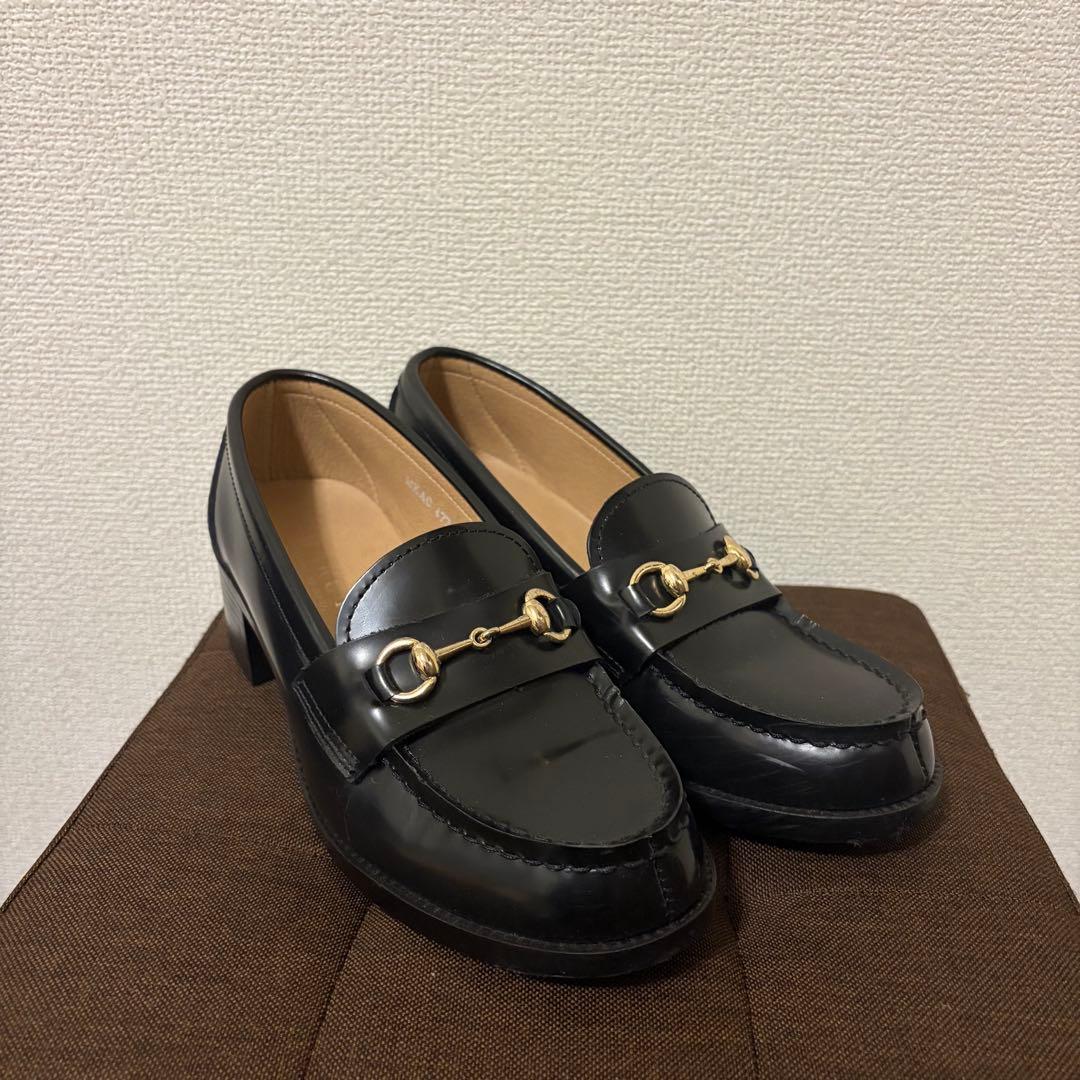 HARUTA ビットローファー ヒール付き　23.5cm