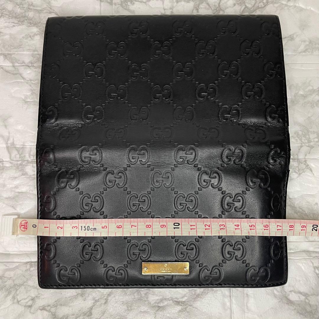 グッチ GUCCI グッチシマ 長財布 GGレザー ブラック