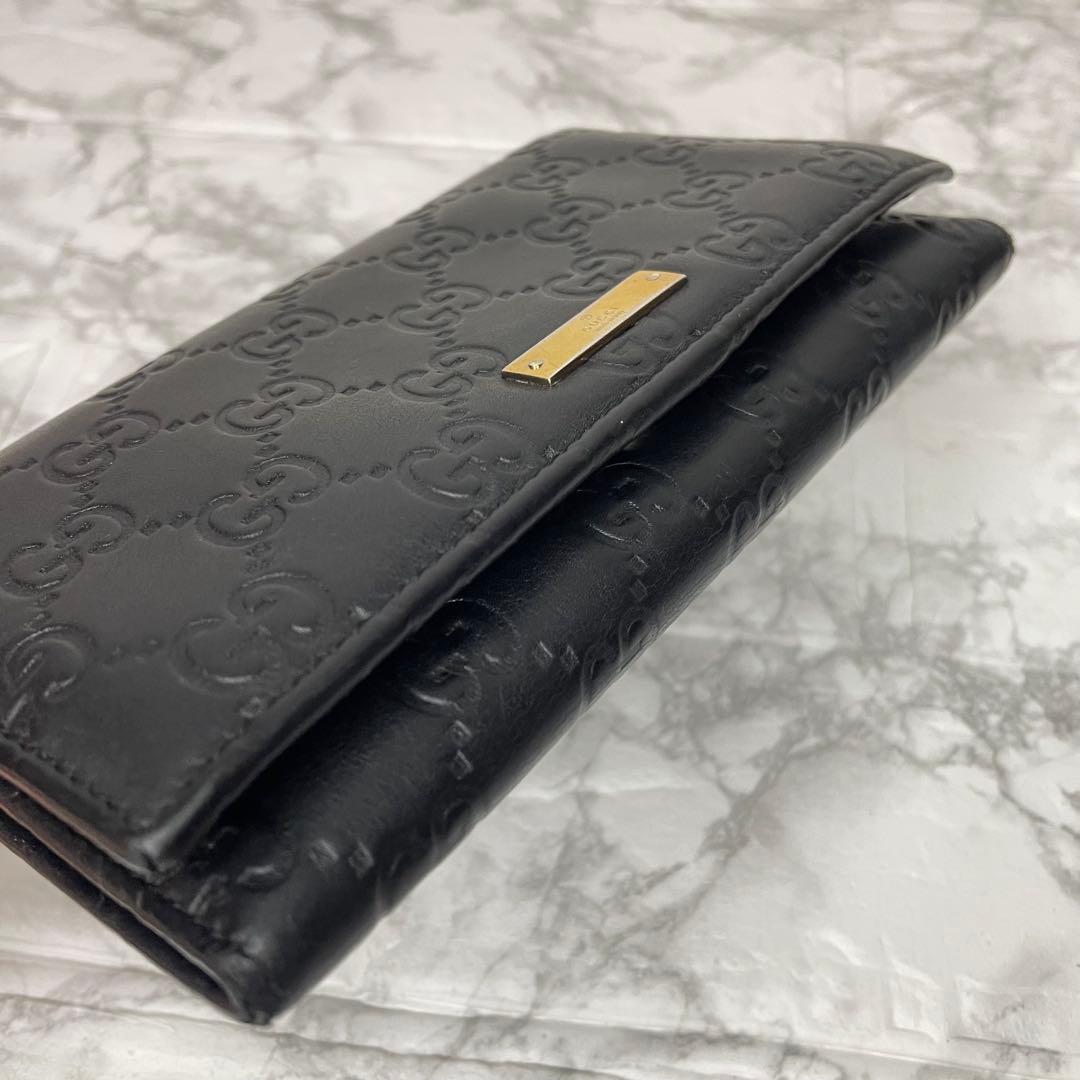 グッチ GUCCI グッチシマ 長財布 GGレザー ブラック