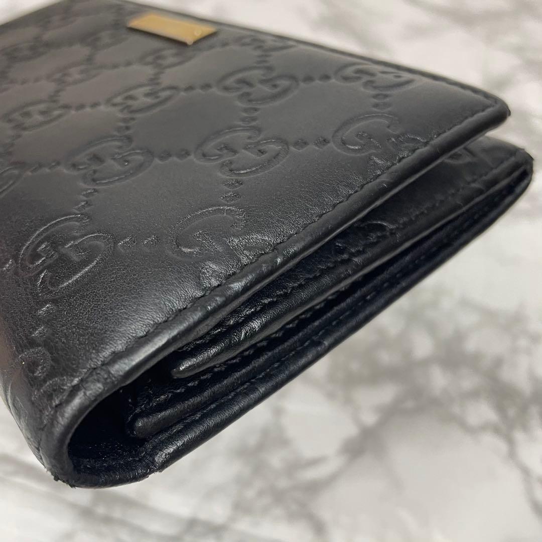 グッチ GUCCI グッチシマ 長財布 GGレザー ブラック