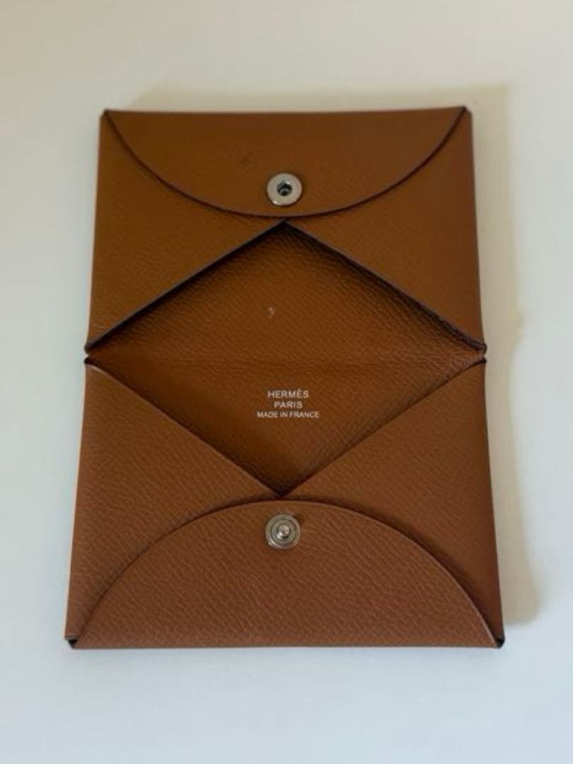 HERMES エルメス　カルヴィ エトゥープ カードケース　名刺入れ　パスケース