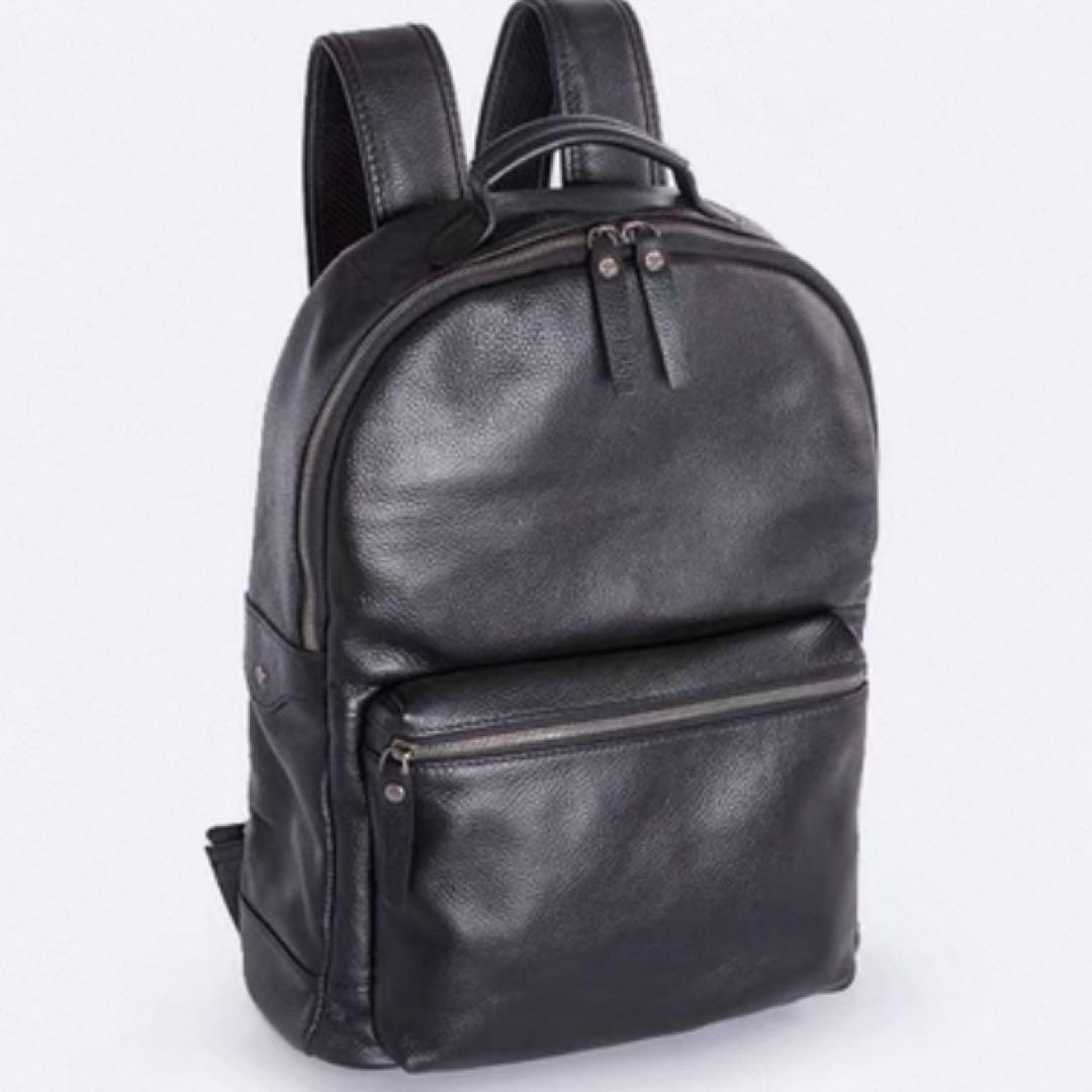 【極美品】ブラックレザーリュック