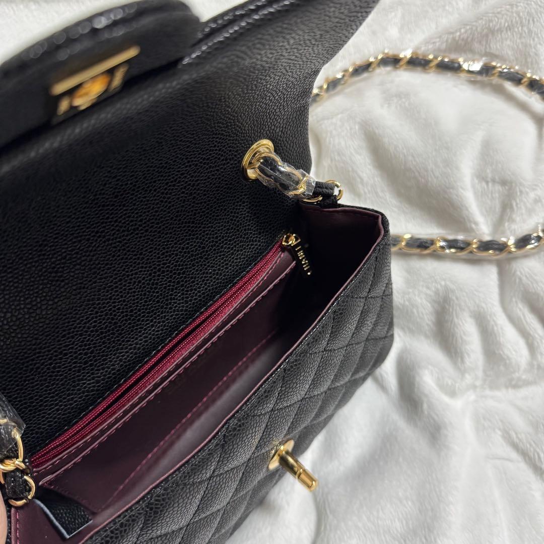 CHANEL ノベルティ チェーン ショルダー ハンドバッグ マトラッセ