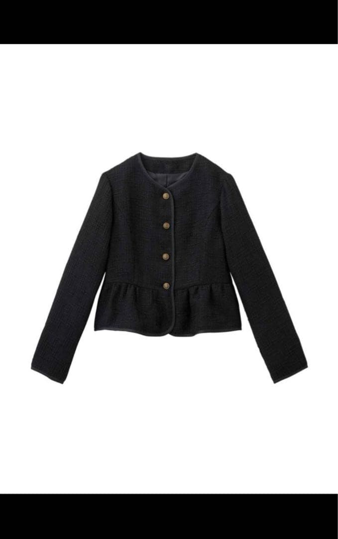 美品 ツィードパフスリーブワンピースジャケットセット　マタニティ・授乳服