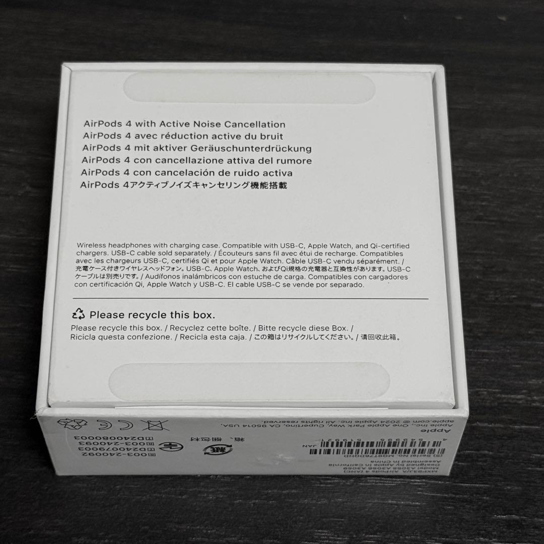 良品　2024年11月購入品　AirPods 4 (ANC)