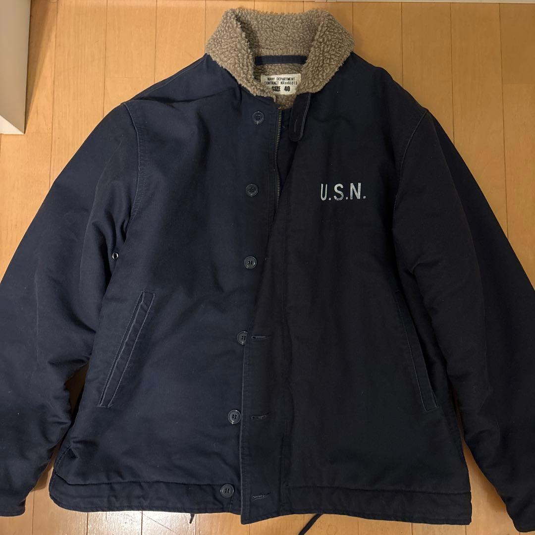 U.S.N. デッキジャケット ネイビー　サイズ40