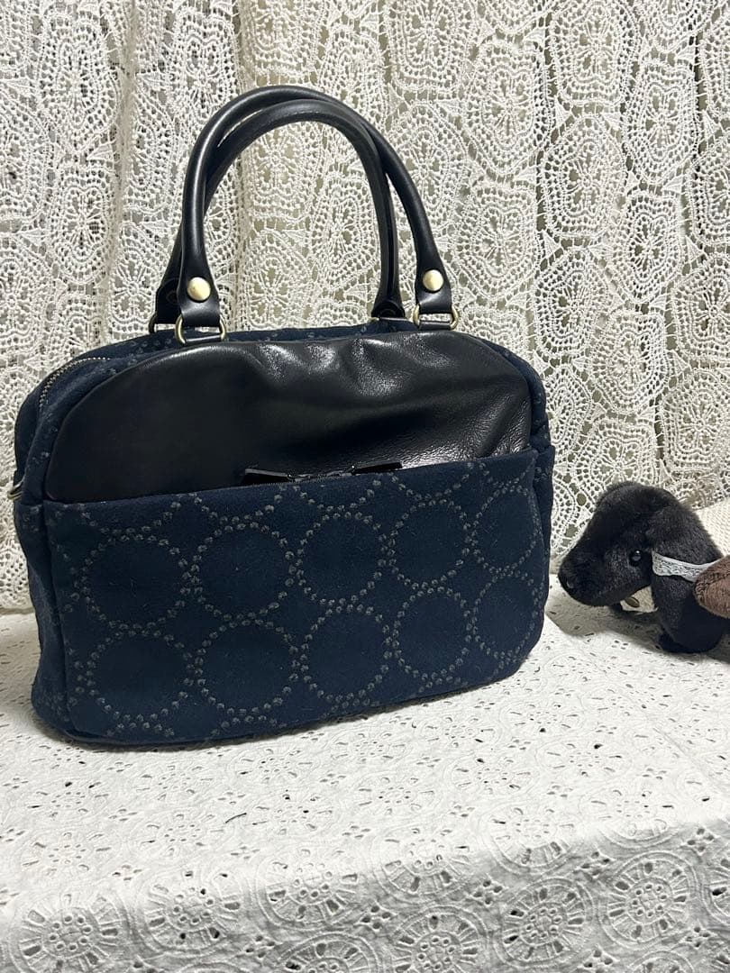 51220Eミナペルホネンハンドメイド　ブガッティ ボストンバッグ