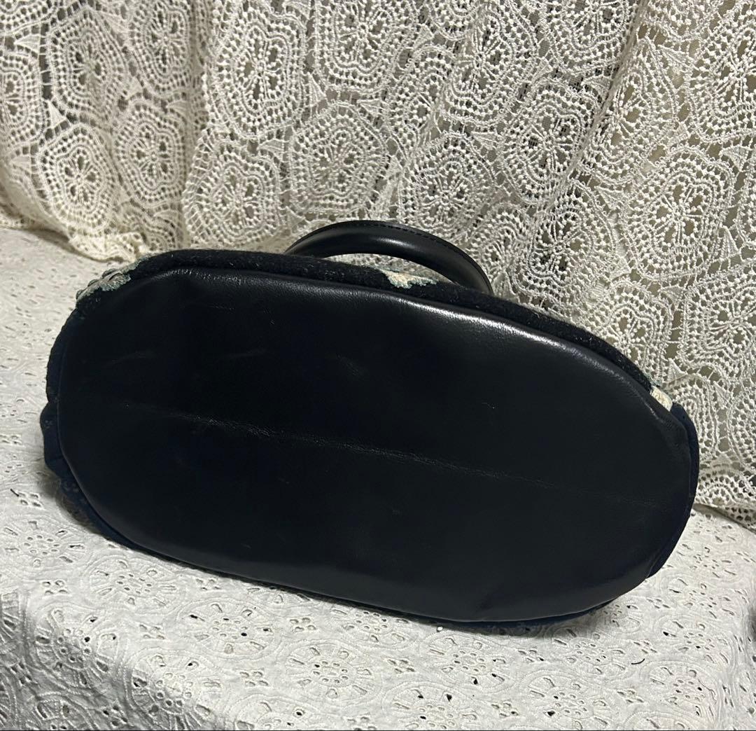 51220Eミナペルホネンハンドメイド　ブガッティ ボストンバッグ